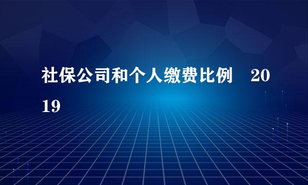 社保公司和个人缴费比例 2019