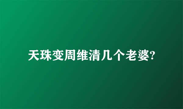 天珠变周维清几个老婆?