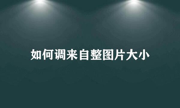 如何调来自整图片大小