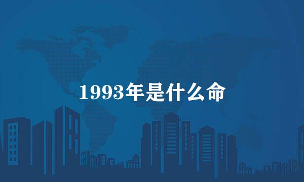 1993年是什么命