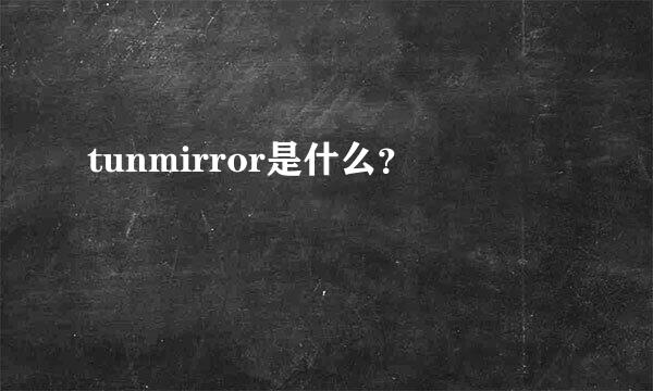 tunmirror是什么？