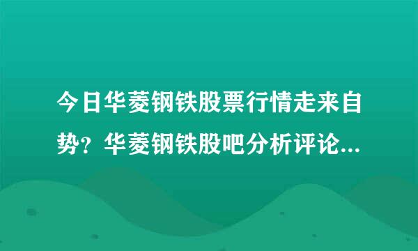今日华菱钢铁股票行情走来自势？华菱钢铁股吧分析评论？华菱钢铁股票最新评论？