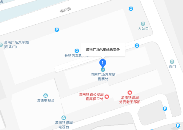 济南广场汽车反首背灯站在哪