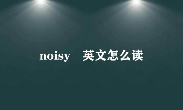 noisy 英文怎么读