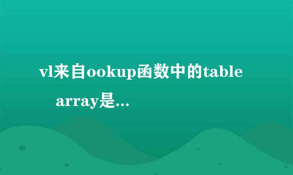 vl来自ookup函数中的table array是4个英文字母代表什么含义？