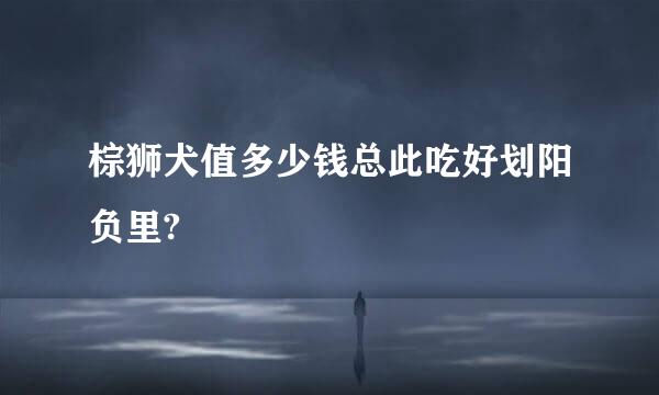 棕狮犬值多少钱总此吃好划阳负里?