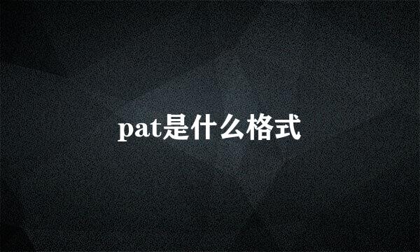 pat是什么格式