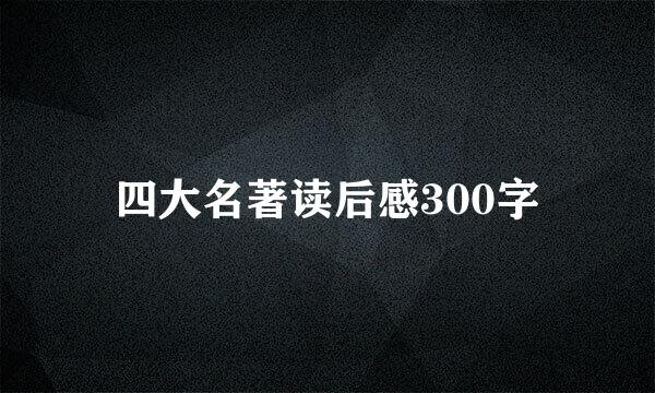 四大名著读后感300字