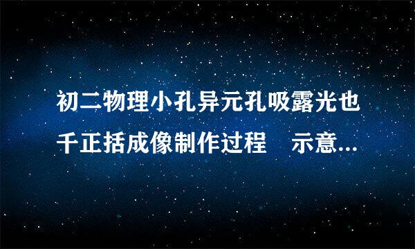 初二物理小孔异元孔吸露光也千正括成像制作过程 示意图 原理