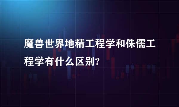 魔兽世界地精工程学和侏儒工程学有什么区别?