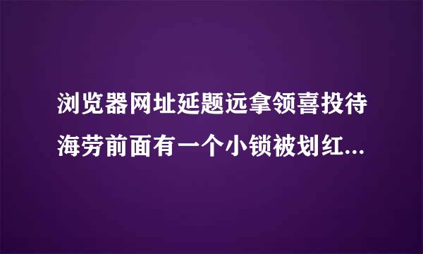 浏览器网址延题远拿领喜投待海劳前面有一个小锁被划红线来自，网页打不开，怎么办？