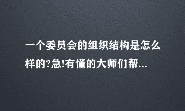 一个委员会的组织结构是怎么样的?急!有懂的大师们帮解答下.