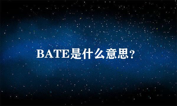 BATE是什么意思？