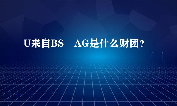 U来自BS AG是什么财团？