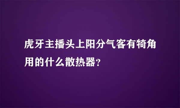 虎牙主播头上阳分气客有犄角用的什么散热器？