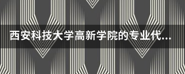 西安科技大学高新学院的专业代码是什么