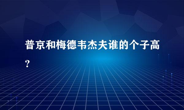 普京和梅德韦杰夫谁的个子高？