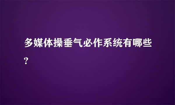 多媒体操垂气必作系统有哪些？