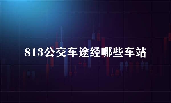 813公交车途经哪些车站