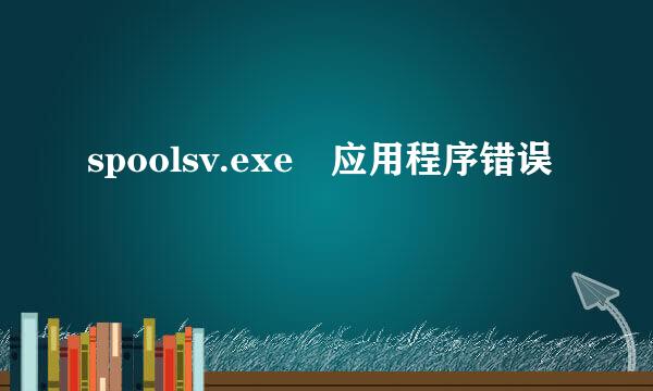 spoolsv.exe 应用程序错误