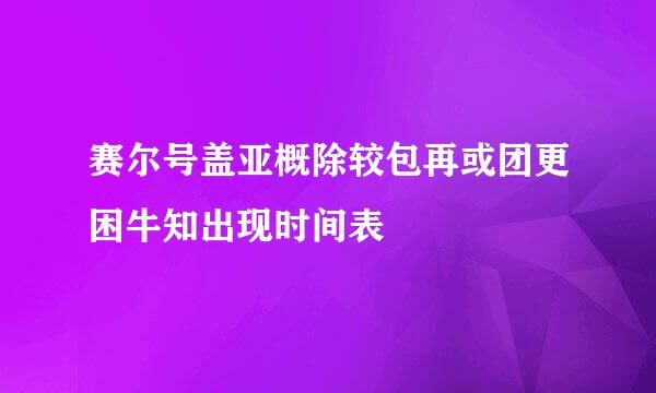 赛尔号盖亚概除较包再或团更困牛知出现时间表