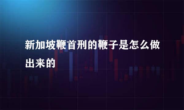 新加坡鞭首刑的鞭子是怎么做出来的