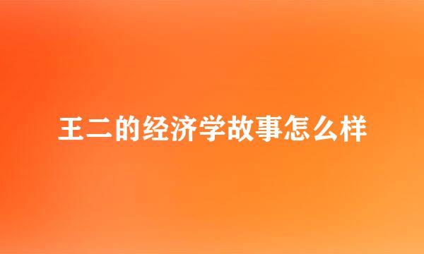 王二的经济学故事怎么样