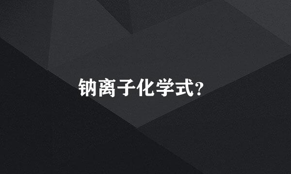 钠离子化学式？