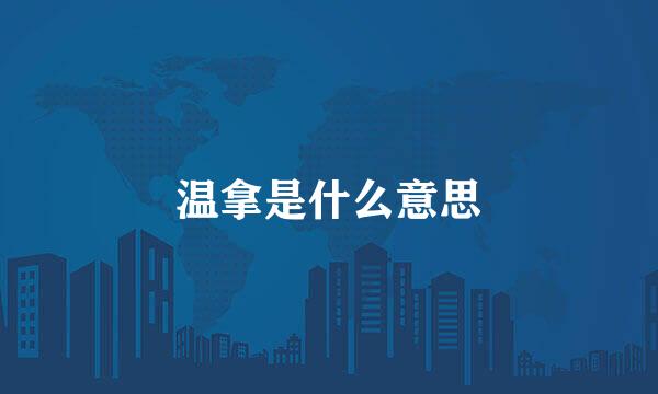 温拿是什么意思