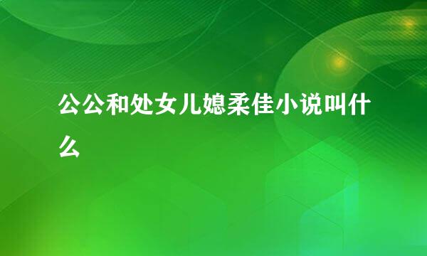 公公和处女儿媳柔佳小说叫什么