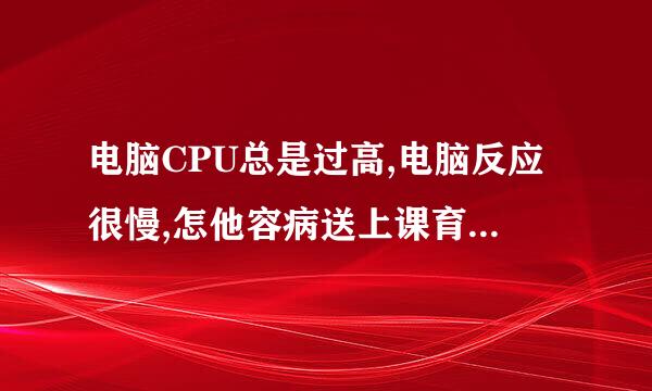 电脑CPU总是过高,电脑反应很慢,怎他容病送上课育息谈么解决