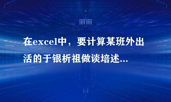 在excel中，要计算某班外出活的于银析祖做谈培述结娘动共计花了多少班费，可用