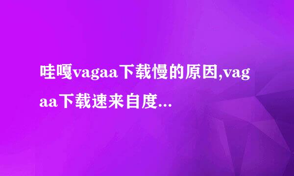 哇嘎vagaa下载慢的原因,vagaa下载速来自度慢怎么办