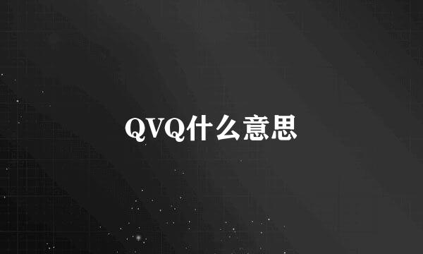 QVQ什么意思