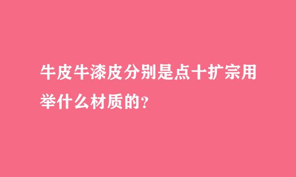 牛皮牛漆皮分别是点十扩宗用举什么材质的？