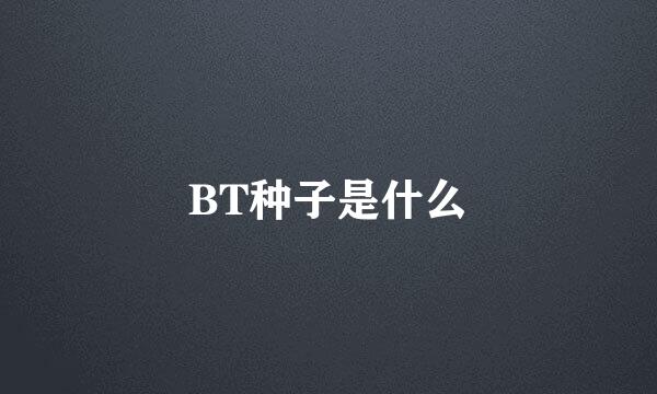 BT种子是什么