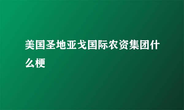 美国圣地亚戈国际农资集团什么梗