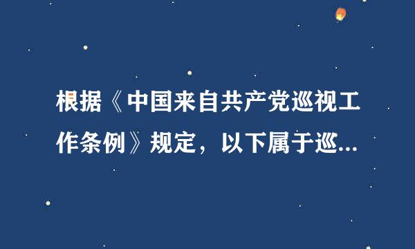 根据《中国来自共产党巡视工作条例》规定，以下属于巡视工作领导小组职责的是什么？