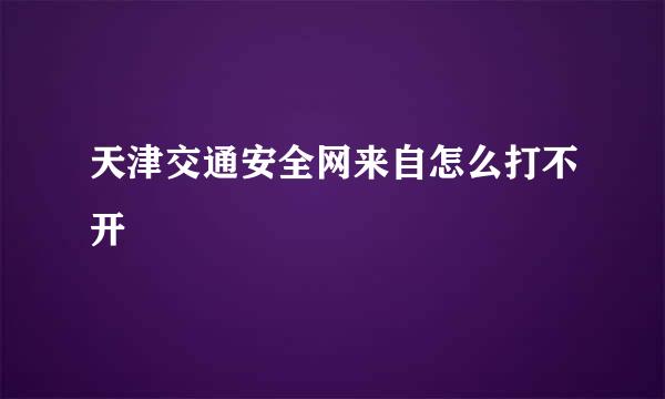 天津交通安全网来自怎么打不开