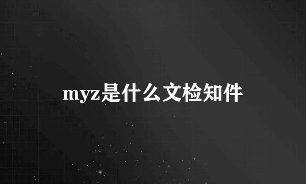 myz是什么文检知件