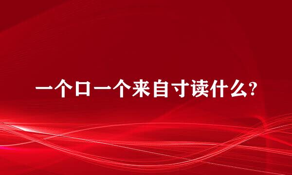 一个口一个来自寸读什么?