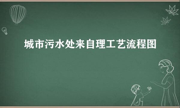 城市污水处来自理工艺流程图