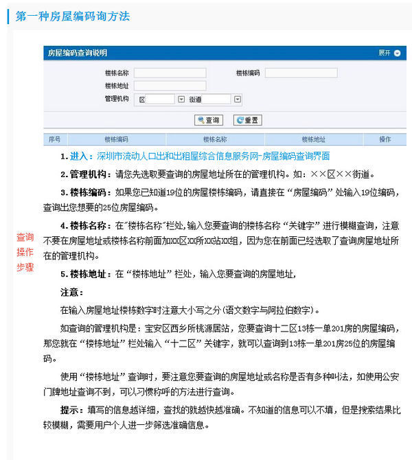 深圳市房屋编码怎么查？