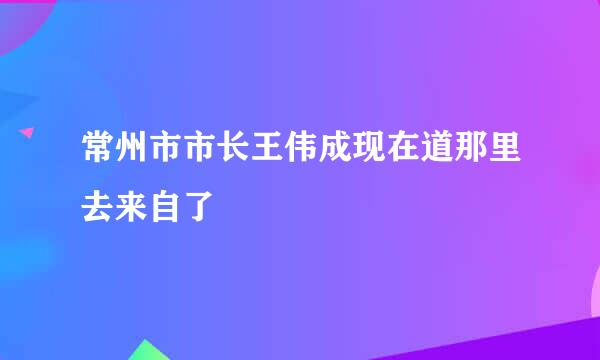 常州市市长王伟成现在道那里去来自了