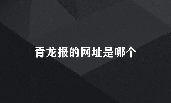 青龙报的网址是哪个