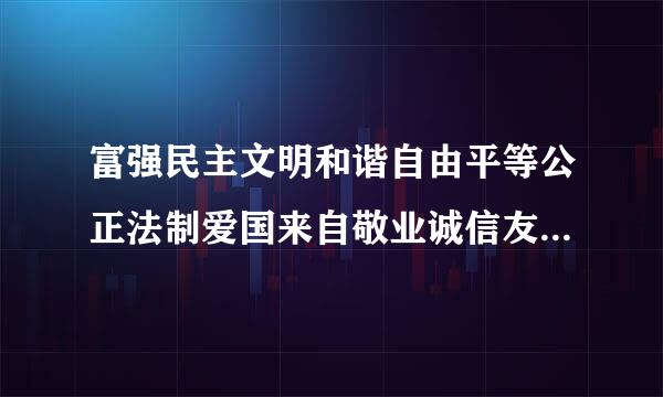 富强民主文明和谐自由平等公正法制爱国来自敬业诚信友善，是指的什么