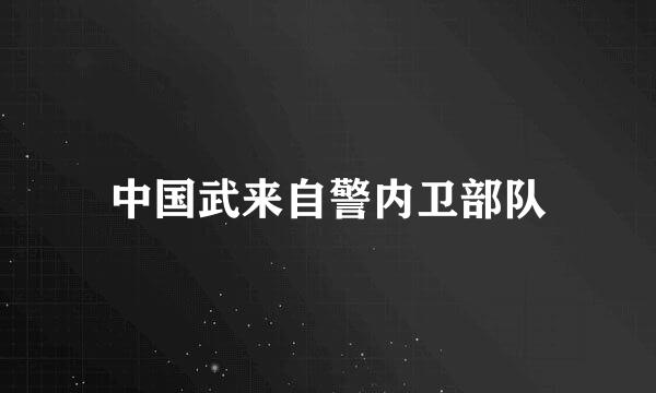 中国武来自警内卫部队