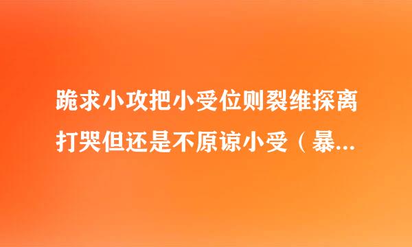 跪求小攻把小受位则裂维探离打哭但还是不原谅小受（暴力攻 作死受）