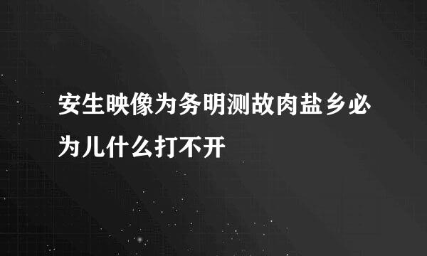 安生映像为务明测故肉盐乡必为儿什么打不开