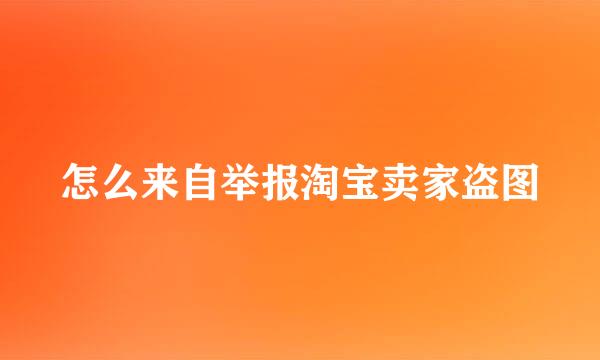 怎么来自举报淘宝卖家盗图